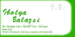 ibolya balazsi business card